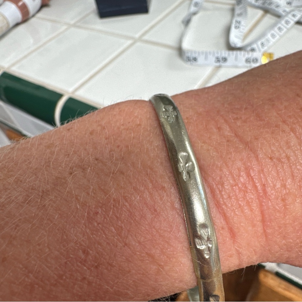 Sterling silver bangle bracelet